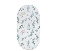 Draps-Housses pour Berceau, Imprimé Floral Coloré Draps en Coton, Drap de Lit Ovale, Respirants, Confortables et élastiques Drap-Housse pour Berceaux, Matelas de Couffin, Type 11