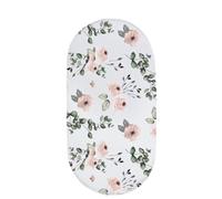 Draps-Housses pour Berceau, Imprimé Floral Coloré Draps en Coton, Drap de Lit Ovale, Respirants, Confortables et élastiques Drap-Housse pour Berceaux, Matelas de Couffin, Type 7