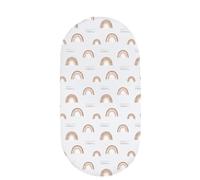 Draps-Housses pour Berceau, Imprimé Floral Coloré Draps en Coton, Drap de Lit Ovale, Respirants, Confortables et élastiques Drap-Housse pour Berceaux, Matelas de Couffin, Type 9