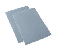 Draps plats - HOMESCAPES - Lot de 2 - 100% coton - 100 x 150 cm - Bleu uni