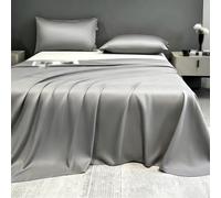 Draps Satin, Ensemble Taille Queen, Drap-Housse Soyeux à Poche Profonde