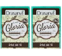 DRASANVI Savon naturel d'arbre à thé, mains, corps et visage pour un nettoyage en profondeur et efficace |Propriétés bactéricides fongicides Idéal pour les peaux avec excès de graisse 100 gr