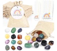 Draupnir 12 Pcs Set De Pierres Précieuses,Mélange De Pierres Précieuses Véritables,Ensemble De Cristaux De Guérison Naturels, Pour Reiki Ou Comme Porte-bonheur Ou Pierres Pouces