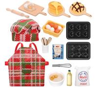 Draupnir 28 Pièces Accessoires Miniature, Mini Accessoires Cuisine, Noel Maison Poupée Accessoires, Kit Noël Miniature pour Bricolage Décoration de Noël et Maison de Poupée