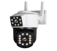 DRAUXI Caméra IP 4MP extérieure 2K PTZ Double Objectif écran Suivi Automatique Conversation bidirectionnelle caméra de sécurité P2P NVR/DVR Pris en Charge Détection de Mouvement(4MP WiFi Add 32G TF)