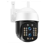 DRAUXI Caméra IP binoculaire 4K 8MP Zoom 8X Suivi Automatique Surveillance vidéo CCTV 2K 4MP Caméras à Double Objectif Protection de sécurité Intelligente Détection de Mouvement(8MP Add 64GB Card)
