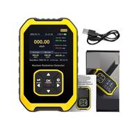 DRAUXI Compteur Geiger Détecteur de rayonnement nucléaire Dosimètre Personnel Testeur radioactivité marbre Écran LCD et alertes(Giallo)