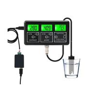 DRAUXI Testeur de qualité l'eau Multifonction avec Communication RS485, Moniteur pH, ORP, TDS, EC, CF, Temp, humidité Utilisation extérieure