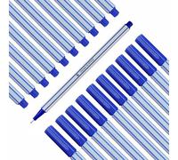 DRAW IN STYLE 10x Fineliners bleu - Pointe fine 0,4 mm - Stylos feutre pointe fine pour une écriture, un dessin et un coloriage précis - Pour le bureau, l’école, l’université et la maison