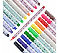 DRAW IN STYLE 10x Fineliners colorés - Pointe fine 0,4 mm -Stylos feutre pointe fine pour une écriture, un dessin et un coloriage précis - Pour le bureau, l’école, l’université et la maison