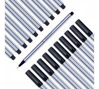 DRAW IN STYLE 10x Fineliners noirs - Pointe fine 0,4 mm - Stylos feutre pointe fine pour une écriture, un dessin et un coloriage précis - Pour le bureau, l’école, l’université et la maison