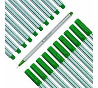 DRAW IN STYLE 10x Fineliners vert - Pointe fine 0,4 mm - Stylos feutre pointe fine pour une écriture, un dessin et un coloriage précis - Pour le bureau, l’école, l’université et la maison