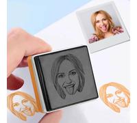 Drawelry Tampon Personnalisé avec Photo et Nom icônes Signature Gravure Auto Encreur Enveloppe Livre Lettre Signature Customiser Logo Marqueur Stamp Cadeaux pour Famille Ami Anniversaire (A4)