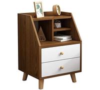 Drawer Household Double Pumping Locker Bedroom Corridor Bathroom Living Room 40X34X63cm Storage Box (Color : White) (Walnut Color)
