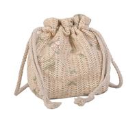 Drawess Bucket, porte-monnaie, avec cordon de serrage Hobo, sac de plage tissé, sac à main, sac à main tissé, sac à bandoulière pour l'été, Blanc., Siehe Beschreibung