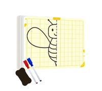 Drawing Board, Grid Drawing Art, 5.51x3.94 Inches Compact Erasable Kit Children Stem Painting, Training Toy for Kindergarten, Daycare, School, Classrooms and Activities