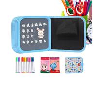 Drawing Notebook - 14 Pages Reusable Waterproof Kids Book with Pens | Educational Drawing, Coloring, Painting, Doodling and Writing Activity | Ideal for Boys, Girls, Home, School, Travel