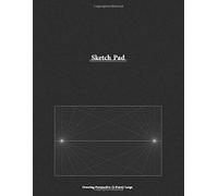 Drawing Perspective (2-Point) Large Sketch Pad: 8.5" X 11", 120 Pages (60 Sheets). - Perspective Grid Graph Paper For Interior Room Design, Industrial, Architectural And 3d Design