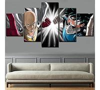 DRAWMANY Lot de 5 impressions sur toile Boku No Hero Academia One Punch-Man modulaire Poster HD Peintures sur toile Décoration murale