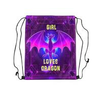 Drawstring Bag Dragon Roses De La Galaxie Réglable Sac À Dos À Cordon Elegant Sac Cordon De Sport pour Surf Yoga Gymnastique
