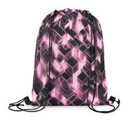 Drawstring Bag Roses Néon Noir Multifonctionnel Sac Cordon De Sport Leger Sac À Dos À Cordon pour Camping Natation Surf
