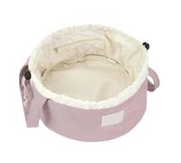 Drawstring Cosmetic Bag, Large Capacity Makeup Organizer Pouch, 11.42x11.42x6.3 inches Convenient Compact Portable Travel Makeup Bag for Business Trips, Weddings and Daily Use