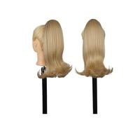 Drawstring Ponytail Hair Extension for Black Women, 14 Inch Straight Pony tail with End Curls Synthetic Fake Hairpieces Pour un usage quotidien(103-60)