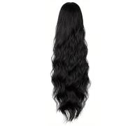 Drawstring Ponytail Hair Extensions for Women,Long Curly Wavy Pony Tail Synthetic Hairpiece for Daily Use Hair Extension for Daily Use(Black,26inch)