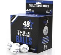 DRAXX Sports Balles de ping-Pong Blanches 3 étoiles - Lot de 12/24/48 pcs - Taille 40+ - Parfaites Loisirs, entraînement & compétition Tennis de Table, qualité Pro Garantie (Boite x48 PCS)