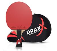 DRAXX Sports Raquette de Ping-Pong 5/6/7 Étoiles & Packs | Raquette Carbone Pro, Ultra-Légère, Éponge 2mm, Housse Offerte | Idéale Débutant à Pro | Entraînement & Compétition (5 étoiles)