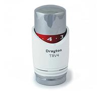 Drayton TRV4 Tête de valve thermostatique pour radiateur, chromé/blanc