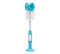 Dr. Brown's Reusable Sponge Baby Bottle Cleaning Brush with Suction Cup Stand, Scrubber and Nipple Cleaner, Assorted Color 1-Pack