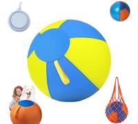 Drbrrly Balle Interactive Ultra-Résistante, Ballon pour Chien Interactif Grande Taille - Stimule L'instinct de Poursuite, Ballon d'activité ludique avec Pompe Incluses pour Chien Actif (D, 55c)
