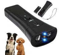 Drbrrly Pet Gentle Anti Barking Device for Dogs, Petgentle Anti Barking Device with LED Light, Safe & Training Behaviour Aids for All Breeds, Stop Barking Dog Device (Black)