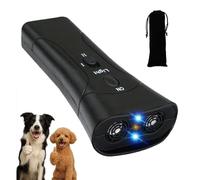 Drbrrly Pet Gentle Anti Barking Device for Dogs, Ultrasonic Dog Barking Deterrent Devices with LED Flashlight, Safe & Stop Dog Barking Device for All Breeds, Indoor & Outdoor Training (Black)