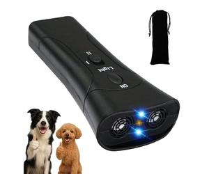 Drbrrly Pet Gentle Anti Barking Device for Dogs, Ultrasonic Dog Barking Deterrent Devices with LED Flashlight, Safe & Stop Dog Barking Device for All Breeds, Indoor & Outdoor Training (Black)