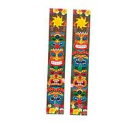 drburpily Bannière tropicale, décorations de fête Luau vibrantes pour une célébration estivale festive, poteaux de signalisation porte, tables, portes, piliers, 1 paire