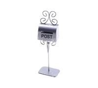 drburpily Boîte pour aux Lettres Miniature pour Maison de poupée. Meuble Miniature ajoutant du Charme à Une scène Une Maison de poupée. Boîte pour aux Lettres de Style , Argent , 3.5 x 2.5 x 12. cm