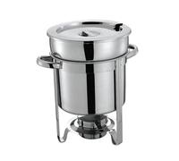 drburpily Chafing dish avec coupelles rondes en acier inoxydable durable pour la restauration et le service facile des plats chauds. Cadre en acier inoxydable,