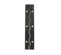 drburpily Charnière piano robuste et durable en acier inoxydable avec trous, idéale pour les armoires, les boîtes à outils et diverses applications, Noir, 150 x 30 x 0.8 mm