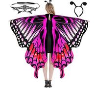 drburpily Costume d'aile de papillon doux et léger pour le jeu de rôle. Vous pouvez devenir vous-même un papillon en fleurs. Nouvelle cape papillon, tapez+4, 【168X135cm】