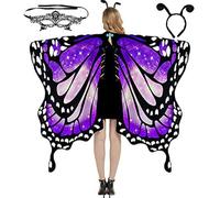 drburpily Costume d'aile de papillon doux et léger pour le jeu de rôle. Vous pouvez devenir vous-même un papillon en fleurs. Nouvelle cape papillon, tapez+3, 【168X135cm】
