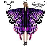 drburpily Costume d'aile de papillon doux et léger pour le jeu de rôle. Vous pouvez devenir vous-même un papillon en fleurs. Nouvelle cape papillon, tapez+6, 【168X135cm】