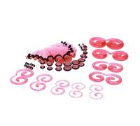 drburpily Découvrez votre style avec ce kit d'étirement d'oreilles de 54 pièces comprenant des écarteurs d'oreilles spiralés et des écarteurs coniques, ainsi que 18 à double joint torique et
