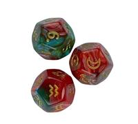drburpily Dés polyédriques astrologiques à 12 Faces, Accessoires de Jeu de société, Choix de Constellations pour des soirées Jeux et des activités familiales Amusantes, Jeu, StyleB