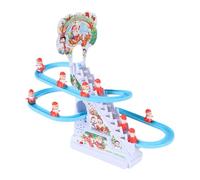 drburpily Ensemble de Jouets coulissants du Père Noël, Ensemble de Jeu, Piste d'escalade et Glissement pour Enfants, Cadeaux 9 Père Noël