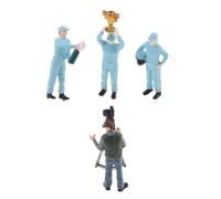 drburpily Exquis 1/64 Diorama Figures De Pilotes De Voiture De Course Figurines Modèle Miniature Personnes Réalisme À Sable Table Scènes Personnages De Jeu Action DIY