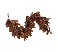 drburpily Guirlande de Feuilles de Magnolia Marron en Imitation Soie avec Pommes pin. La Couronne Feuilles Magnolia Peut Maintenir la plénitude et beauté.