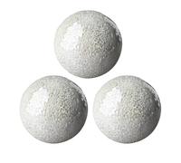 drburpily Illuminez n'importe Quel Espace avec ce Lot de 3 Boules décoratives en mosaïque de Verre Faites à la Main. Idéales pour décorer vases, Coupes Table centres Table, Argent Blanc, 10 cm