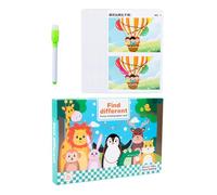 drburpily Jeu de Cartes à différences effaçables pour Enfants : Un Jeu éducatif Amusant et interactif pour développer la Concentration des Enfants.